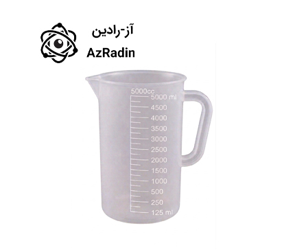 بشر 5000cc پلاستیکی دسته دار